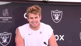 Raiders TE Michael Mayer at practice (OTA'S) -  Tuesday  May 21, 2024