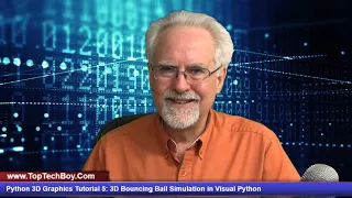 Python 3D Graphics Tutorial 5: Bouncing Ball Simulation in Visual Python