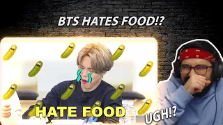 Oh my god their reactions - When BTS Hate Food| Reaction