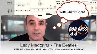 Lady Madonna - The Beatles - Bass cover - With Tabs and Score music download link.