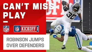 Rookie RB James Robinson Leaps Over Colts D!