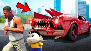 SHINCHAN AND FRANKLIN FOUND A CURSED CAR IN GTA 5