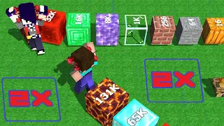 Minecraft 2048. Noob VS Huggy Wuggy. Cubes 2048.io Game