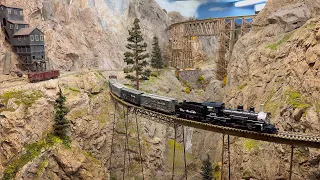 Beautiful model railroad layout at the Slim Gauge Guild