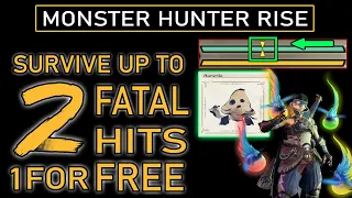 Monster Hunter Rise - Tip | Survive Up To 2 Fatal Hits |1 FREE! | Triangles On Your HP Bar Explained