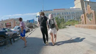 WALKING A CLEAR DAY IN YAKUTSK ✕ SUMMER 2021 ➤ 4K