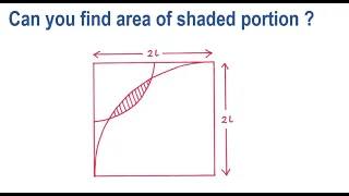 Can you find area of the shaded portion? Professor Povey's perplexing problem.