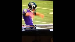 Justin Tucker does "ooh killin' 'em dance after kicking game