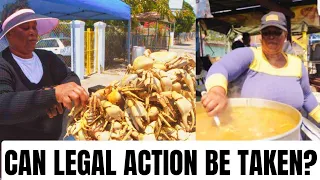 Should LEGAL Action be taken against this CRAB VENDOR for what she did?