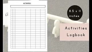 How to create simple activities log book template  8 5 x11 inches for KDP with powerpoint