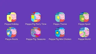 Peppa Pig Holiday,Peppa Party Time,Theme Park,Peppa's Sports Day,Peppa Pig Golden Boots,Peppa World