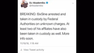 6ix9ine “ARRESTED BY FEDS!!” Faces 25 YEARS TO LIFE IN PRISON VIOLATES PROBATION!!!