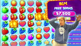 CRAZY FRUIT PARTY SLOT BONUS WIN! (30 SPINS)