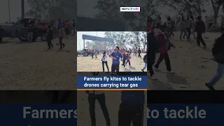 Farmers Protest: Farmers Fly Kites To Tackle Drones Carrying Tear Gas | Farmers Protest News #shorts