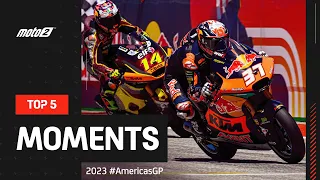 Top 5 Moto2™ Moments 🔥 | 2023 #AmericasGP 🇺🇸