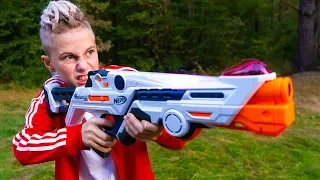 Nerf-WAR!Это ЛОВУШКА...Ночь в ЛЕСУ.