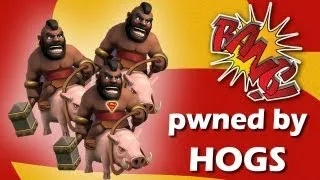 Clash of Clans Hog Riders - 48 Hogs Destroy TH 10