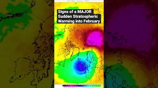 Signs of a MAJOR Sudden Stratospheric Warming into February! #weather #winter #shorts