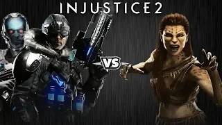 Injustice 2 - Капитан Холод и Мистер Фриз против Гепарды - Intros & Clashes (rus)