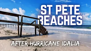St Pete Beaches After HURRICANE IDALIA | Tour St Pete Beach, Treasure Island, and Madeira Beach