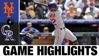 Mets vs. Rockies Game Highlights (5/22/22) | MLB Highlights