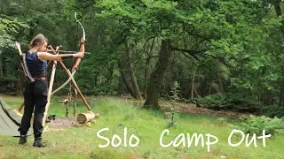 3 Days SOLO Camping | Canvas Lavvu | Flint & Steel Fire | Archery