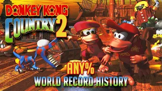 Donkey Kong Country 2 - Any% Speedrun World Record History