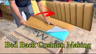Tufted Headboard For Bed | Bed Back  Cushion Making | DIY How To Make Tufted Headboard |