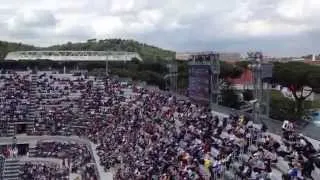 Centrale Foro Italico (Djokovic vs Stepanek) e vista su Roma