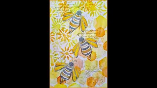 Easy Art Journal Page - Watercolors With Stencils