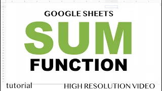 Google Sheets - SUM Function: Basics, Sum If, Sum from Other Sheets & Files and More