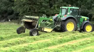 Mowing With a John Deere 6930 & Krone Easycut Trailed Mower (2015)