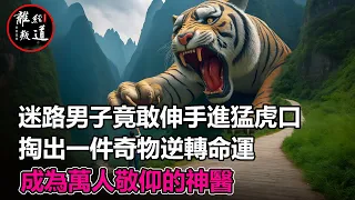 民間故事：迷路男子竟敢伸手進猛虎口，掏出一件奇物逆轉命運，成為萬人敬仰的神醫！