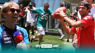 NFL Obstacle Course Battle! | Leclerc vs Sainz & Albon vs Sargeant 🏈