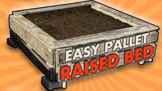SIMPLE Raised Beds From Pallets Made With ONLY HAND TOOLS // BEST Design For LONGEVITY