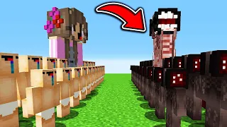 1000 СИРЕНОГОЛОВЫХ ПРОТИВ НУБИКА В МАЙНКРАФТ! SIREN HEAD MINECRAFT РОЛЕВАЯ ИГРА АРЕНА МОБОВ!