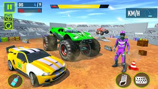 Muscle Car VS Monster Truck Racing Demolition Derby Simulator - Android Gameplay.