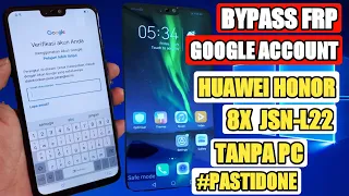 BYPASS FRP GOOGLE ACCOUNT HUAWEI HONOR 8X ‼️ JSN-L22 ANDROID 9 WITHOUT PC // JKS