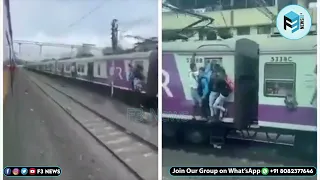 A horrific video of a young train commuter hitting a pole and being flung off on the tracks