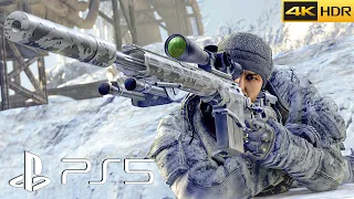 Snow Sniper | Next-Gen Realistic Graphics Gameplay [PS5 4K HDR 60FPS] COD COLD WAR