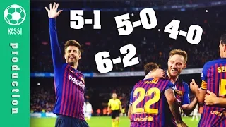 Barcelona DESTROY Real Madrid ● All Goals (5-0 5-1 6-2 4-0 3-0) - El Clasico