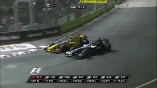 Robert Kubica overtake on Nico Hulkenberg Singapore GP 2010