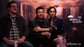 The Umbrella Academy cast Cameron Britton, David Castañeda, Robert Sheehan interview