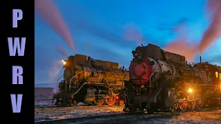 Chinese Railways - A Very Cold & Early Morning During Shift Change Dongbolizhan, Sandaoling Coal Rwy