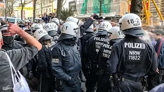 Ausschreitungen und Pfefferspray-Einsatz bei Demonstrationen gegen AfD in Köln-Kalk | 07.04.2019
