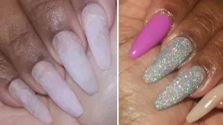 DIY GEL NAILS AT HOME | HOW TO FIX CRACKED/BROKEN NAILS | MADAM GLAM BUILDER GEL