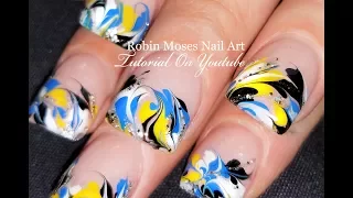 No Water Needed Marble nails | DIY Marbling Nail Art Design Tutorial