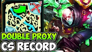 RANK 1 SINGED 200 CS AT 15 MINUTES! WATCH THIS GENIUS DOUBLE PROXY - League of Legends