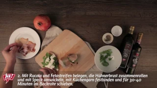 Hühnerbrust gefüllt mit Rucola und Feta