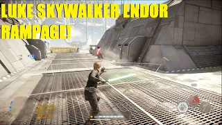 Luke Skywalker rampaging his way across Endor! - Star Wars Battlefront 2